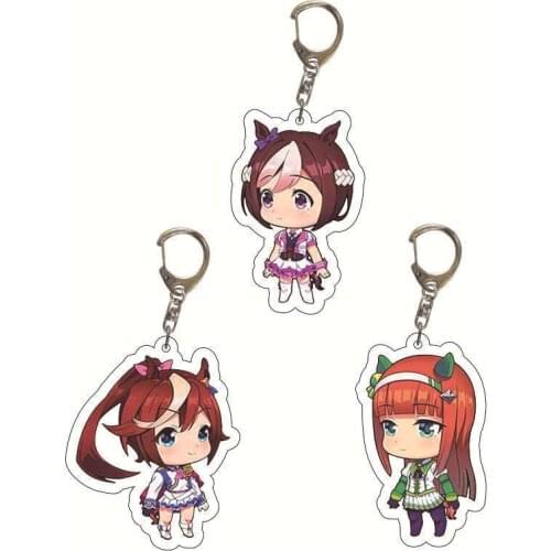 Anime Tokai Teio Game Uma Musume Pretty Derby Cosplay Keychain Special Week Taiki Shuttle Silence Suzuka Figures Key Chain