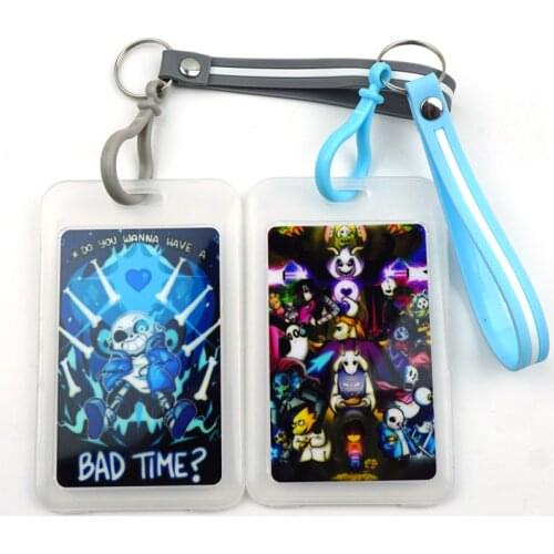Games Sans Toriel Firsk Transparent Keychain Credit Bank Card Protective Case ID Card Holder Student Bus Card Cover Gift