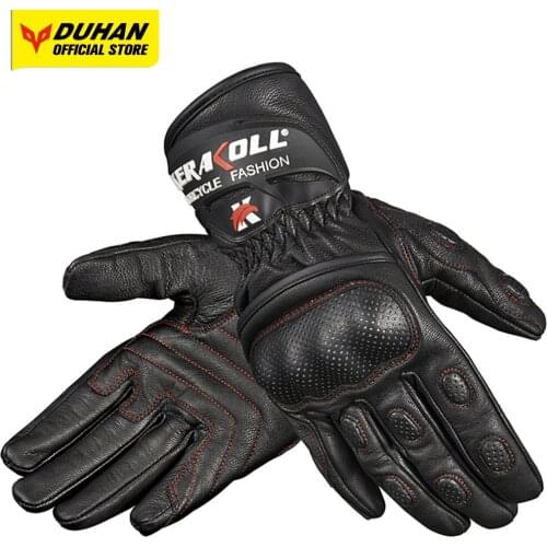 DUHAN Motorcycle Gloves Genuine Leather Moto Racing Accessories Breathable Moisture Wicking Bicycle Accessories Full Finger