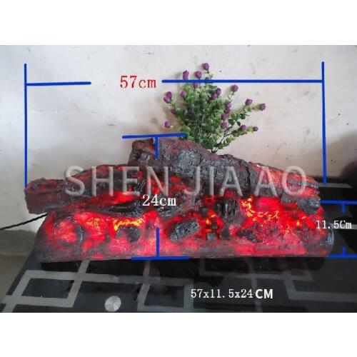 Simulation Charcoal Fake Firewood Decorative Ligh Charcoal Fire Flame Light Simulation Bonfire Resin Crafts Home Decorations 1PC