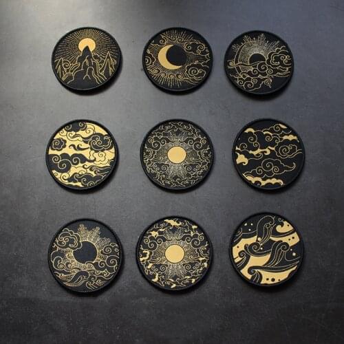 Chinese Element Auspicious Cloud Velcro Patch Army Chapter EDC Personality Armband For Backpack Clothing Stickers DIY Patches