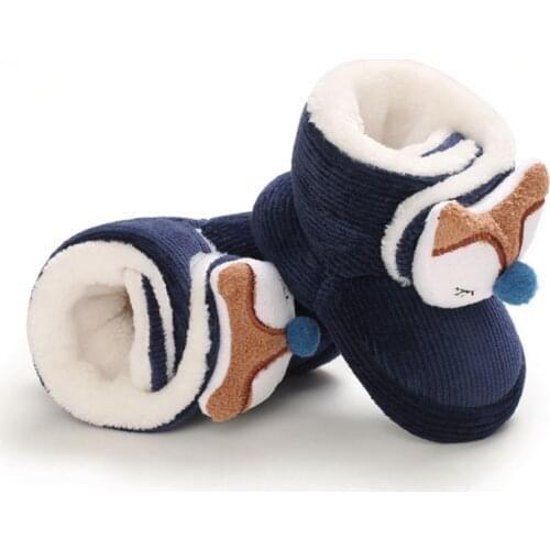 Cute Winter Warm Baby Shoes Soft Cartoon Cotton Padded Infant Kids Baby Boys Girls Soft Boot Shoes