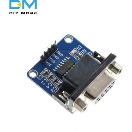 MAX3232 RS232 to TTL Serial Port Converter Module DB9 Connector MAX232 Diy Kit Electronic PCB Board Module
