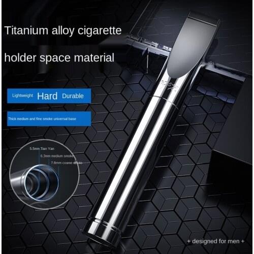 Men Stainless Steel Cigarette Filter Cigarette Set Cleaned Recycled Thick Medium Slim 3 Filtration Cigarettes Smoking Pipe Herb