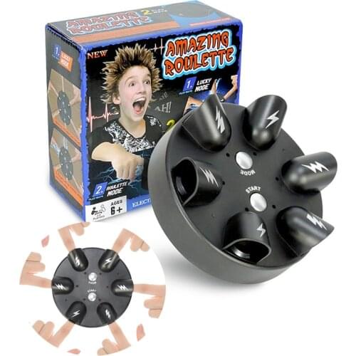 Desktop Decompression Creative Toy Funny Shocking Shot Roulette Game Reloaded Lie Detector Electric Shock Finger Tricky Game Toy