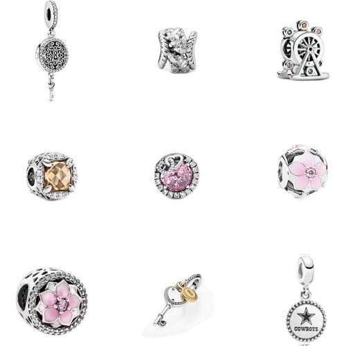 2020 Fashion New High Quality Fantasy Color Ferris Wheel Magnolia Key Series Pendant Original Female Diy Bracelet Accessories