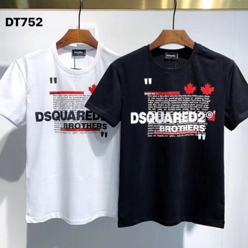 2021 Nnew Mens DSQ2 Street Fashion High-End Printing Short-Sleeved T-Shirt DT752
