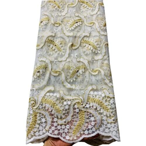 Wholesale 2021 Latest African French Net Lace Fabric With Stones 5Y.High Quality African Tulle Lace Fabric For Wedding ELL5095