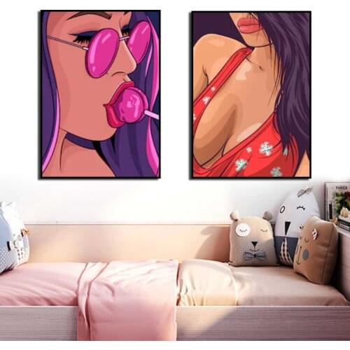 Poster HD Print Women Portrait Super Sexy Art Cool Girl Picture Canvas Painting For Modern Living Room Home Decoration