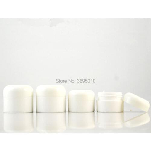 PP Plastic Empty White Cream Jar 10g 15g Fashion Cosmetic Packaging Pot Container F1175
