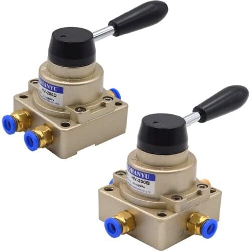 Pneumatic switch three-position four-way manual valve HV-02/HV-03/HV-04/HV200-02/HV200D/HV200B manual valve air valve