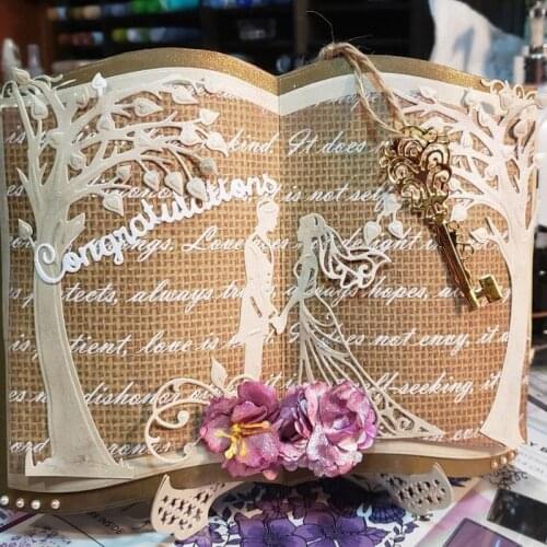 Under the Tree Couple Wedding Metal Cutting Dies For Stamps Scrapbooking Stencils DIY Paper Album Cards Decor Embossing 2020 New