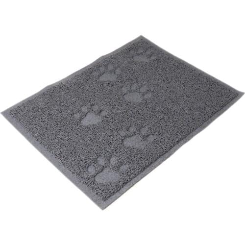 Rectangular Durable Litter Mat Cute Paw Print Easy Clean Soft Cotton B0KB