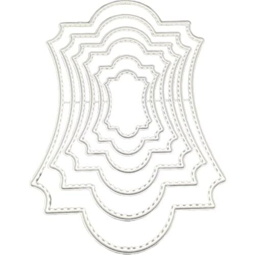 Frame Metal Cutting Dies Stencil DIY Scrapbooking Album Paper Card Template Mold Embossing Craft Decoration