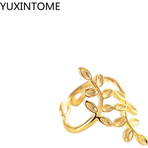 925 Sterling Silver Earrings ear clip cuff conch in the form of leaves Female jewelry For Women Gift