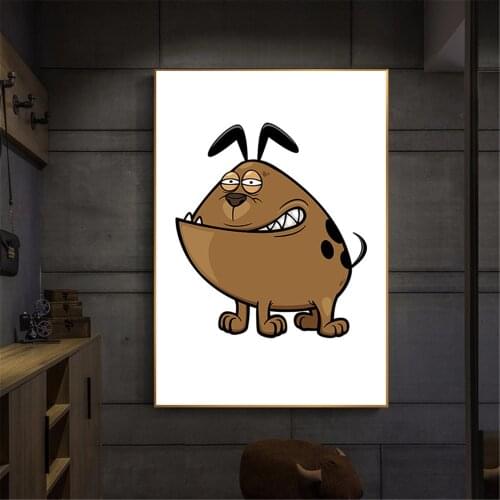 Modern Art Cute Pet Dog Canvas Picture for Kids Bedroom Decoration Nursery Nordic Poster and Print Home Decoration Children Gift