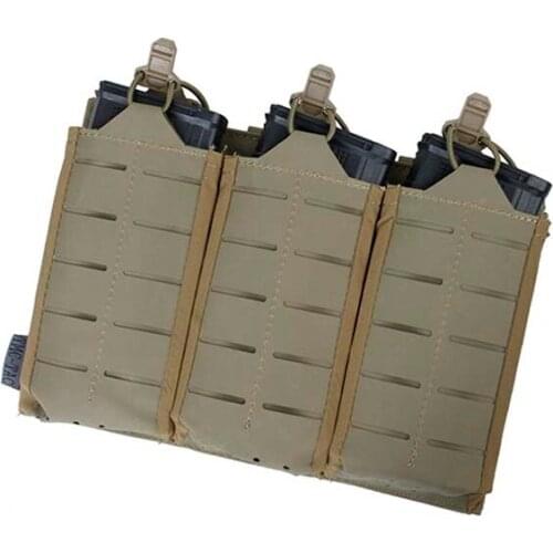 TMC Molle TRIPLE M4 MAG Pouch Bag for Tactical AVS Vest Front Panel