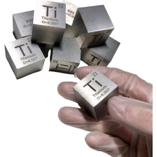 Titanium Metal 1 Inch 25.4mm Density Cube 99.9% Pure for Element Collection