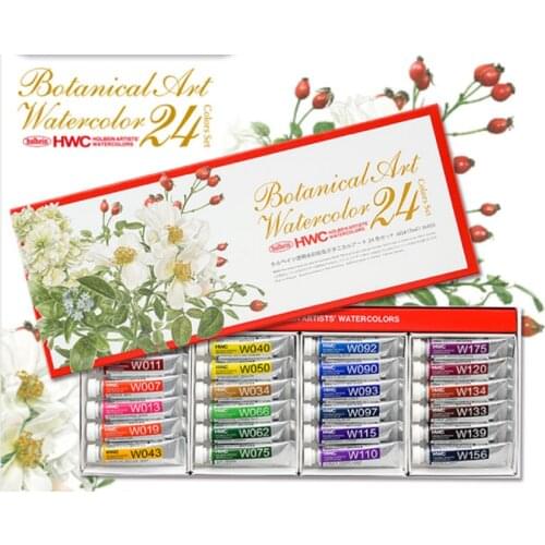 Japan Original Holbein Transparent Watercolor Yamane Etsuko 24 Colors Plant Color 5ml Carton Set