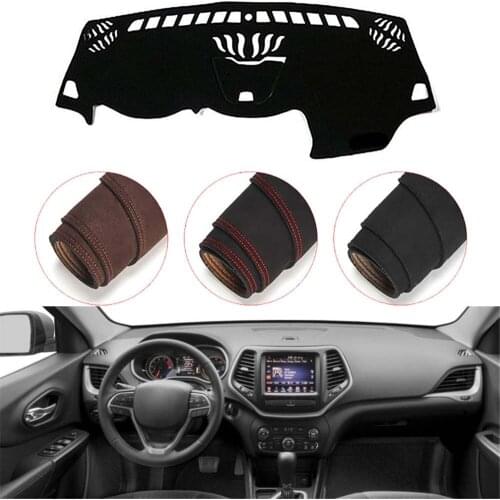Console Dashboard Suede Mat Protector Sunshield Cover Fit For Jeep Cherokee 2014-2018