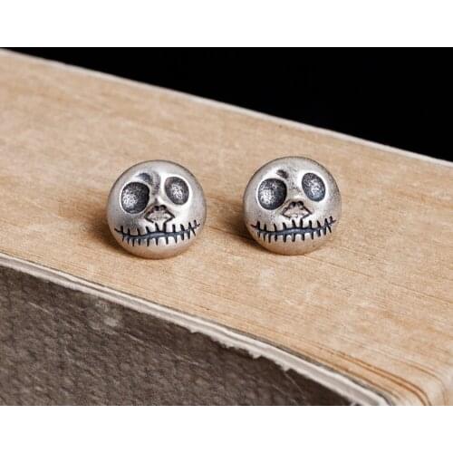 925 Sterling Silver Earrings for Women Pumpkin Prince Stud Earrings Fashion Jewelry Party Wedding Jewelries Gothic Style Gifts
