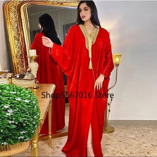 Women Elegant Muslim Abaya Turkey Malaysia Tassel Dress Djalaba Marocaine Plus Size Boubou Girls Islamic Clothing 2021 Autumn