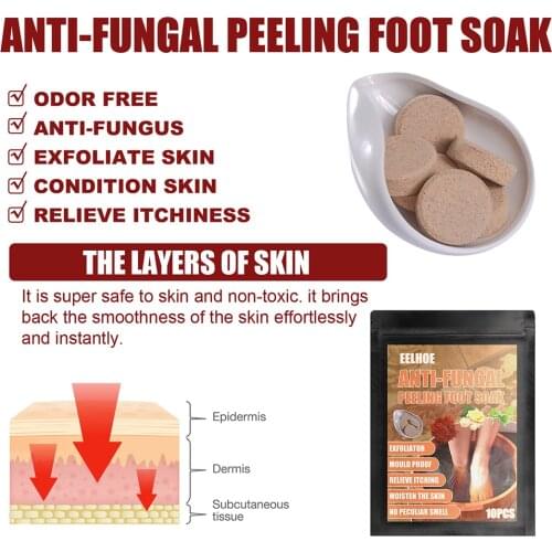 10pcs Anti Fungal Peeling Soak Foot Bath Tablets Natural Chinese Medicine Foot Bath Health Care Tool Foot Effervescent Pills