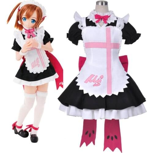 2019 Love Live!School idol project Kousaka Honoka Maid Cosplay Costumes custom made Halloween costumes for women