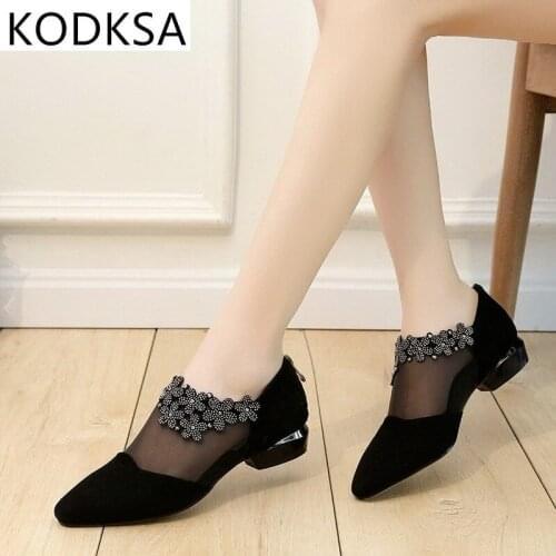 2021 New Woman High Heels Shoes Party Mesh Ladies Party Lace Classics High Heels Crystal Zipper Crystal Solid Platform Sandals