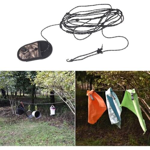 3.2m Portable Outdoor Camping Travel Clothes Towel Hanging Rope Clothesline