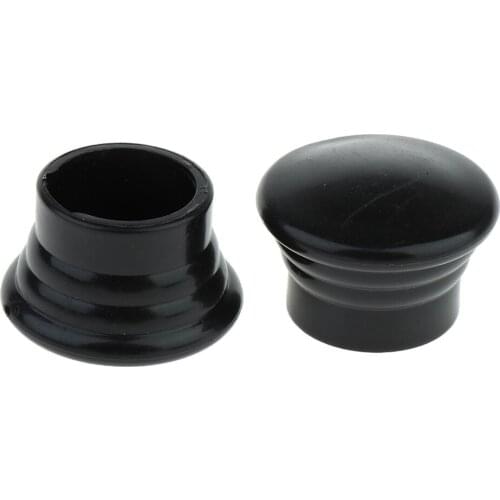 4 Pack Curtain Rod Cap Finials - Fit for 28mm Diameter Rod Black