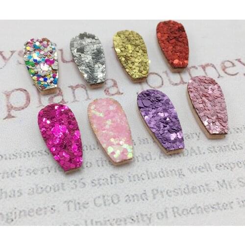 50PCS/lot 2cm shiny Rabbit ears padded applique Crafts for garment accessories and Girl Hair Jewelry Decoration