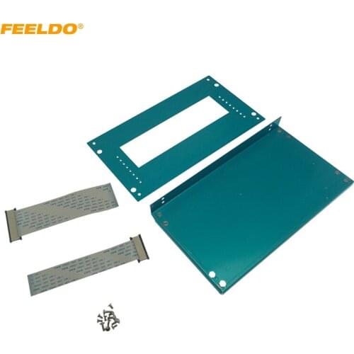 FEELDO Car Stereo Big Screen DVD Player Fascia Frame Adapter For Universal One Din Dash Audio Fitting Panel Frame Kit