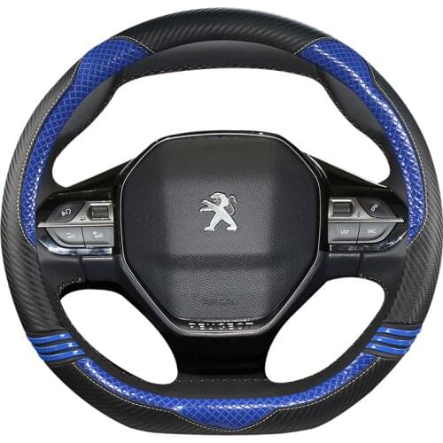 38CM Car Steering Wheel Cover Micro Fiber Leather Customized for Peugeot Partner 4 Colors High Quality Auto Accessories