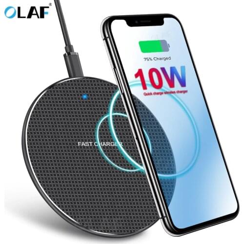 10W Wireless Charger Fast Charging For iPhone X XS 11 Pro Max 8 Qi Wireless Adapter For Samsung Note 9 10 S9 S10 Plus Charge Pad