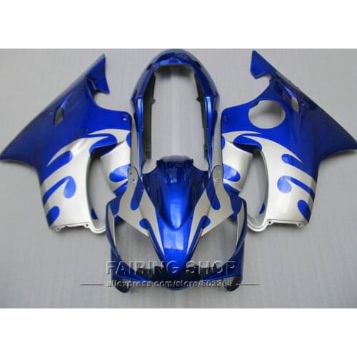 CBR 600 F4i 04 05 06 07 Fairings for Honda ( Blue silver flame) Injection Fairing kit cbr600F4i 2004 2005 2006 2007 l27