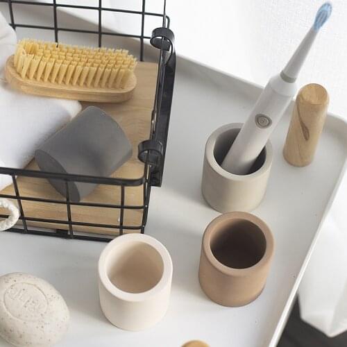 Diatomite Toothbrush Holder Bathroom Toiletries Household Items Water Absorption and Moisture Absorption Toothbrush Cylinder