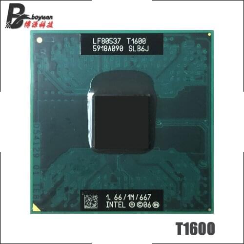 Intel Mobile Celeron Dual-Core T1600 SLB6J 1.6 GHz Dual-Core Dual-Thread CPU Processor 1M 35W Socket P