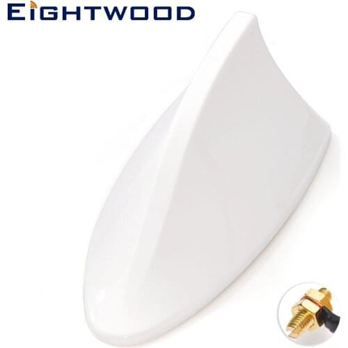 Eightwood Universal Auto Car ABS Roof Radio AM/FM Signal Shark Fin Style Aerial Antenna AU White