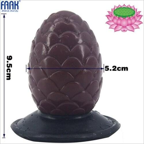 FAAK Unisex Lotus Big Anal Plug Male Prostate Massager Womans G-spot Stimulator Gay Sex Toys Adult Products Sex Shop