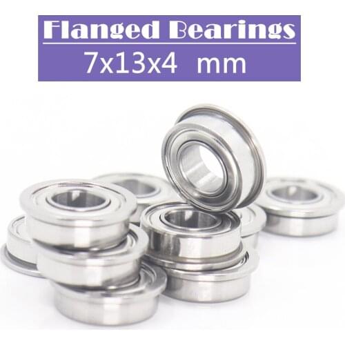MF137ZZ Flange Bearing 7x13x4 mm ABEC-1 ( 10 PCS ) Miniature Flanged MF137 Z ZZ Ball Bearings