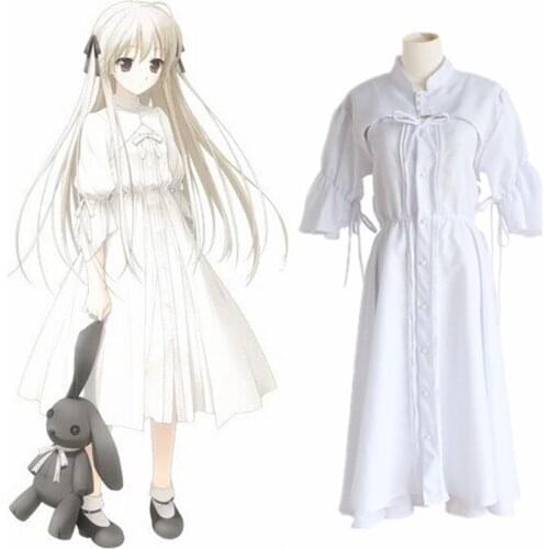 Game In Solitude Where We Are Least Alone Cosplay Costumes Sora Kasugano White Dress Halloween Carnival Party Yosuga No Sora