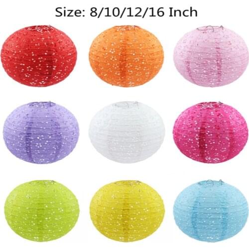 8/10/12/14 Inch Chinese Hollow out Paper Lanterns Wedding Lanterns Paper Lampshade Holiday Party Supplies Children DIY Lanterns