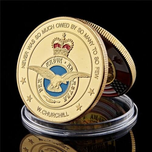 1940-1945 Luxembourg Veterans Royal Air Force Military Gold Challenge Coin Commemorative Coin Collectibles For Gifts