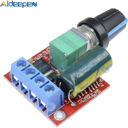 DC 4.5V-35V 0-5A 90W PWM DC Motor Speed Controller Module Adjustable Speed Regulator Control Governor Board Switch 12V 24V