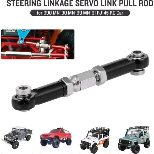 Metal Steering Linkage Servo Link Pull Rod Turnbuckle Upgrade Parts for JJRC WPL MN-D90 MN-90 MN-99 MN-91 FJ-45 RC Car