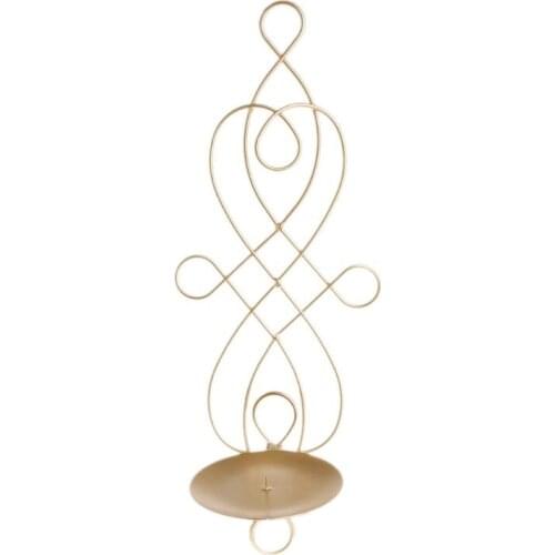 Metal Iron Candlestick Hanging Wall Sconce Candle Holder Home Decor Ornaments