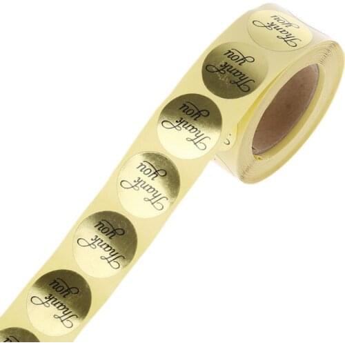 Heart Shape Thank You Sticker Kraft Paper Craft Wedding Decoration Seals Scrapbook DIY Craft