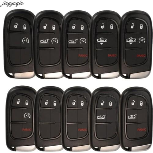 Jingyuqin Remote Car Key Case Shell For Jeep Grand Cherokee Dodge Ram 1500 Journey Dart Challenger Durango Chrysler 300 2/3/4/5B