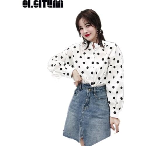 OLGITUM Black Blouses